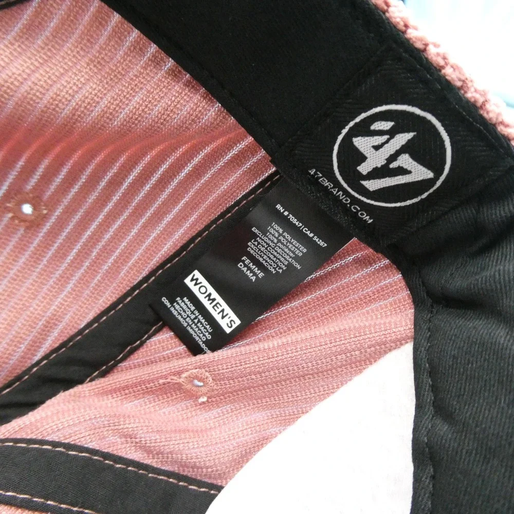 '47 Brand Hat Women One Size Boston Bruins Pink Corduroy‎ Mellow Clean Up Cap